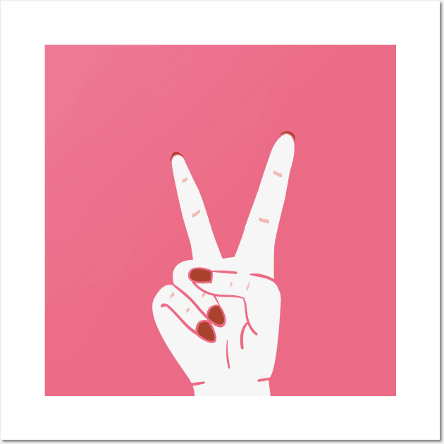 Peace Sign Hands Wall Art by Moshi Moshi Designs